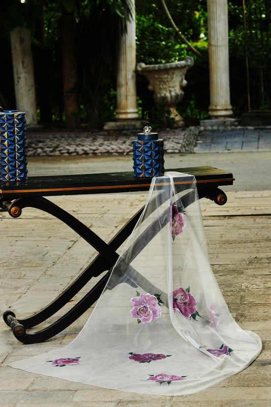 Organza Hand Painted Scarf